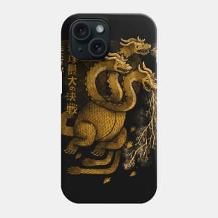 three headed monster king ghidorah Phone Case