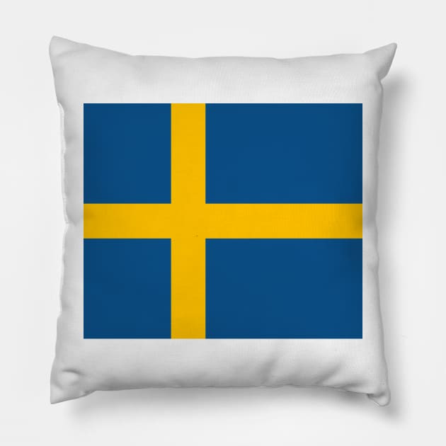 Sweden flag Pillow by flag for all