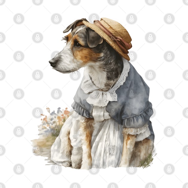 Vintage Mother Dog "Tasha Tudor" style by VelvetEasel