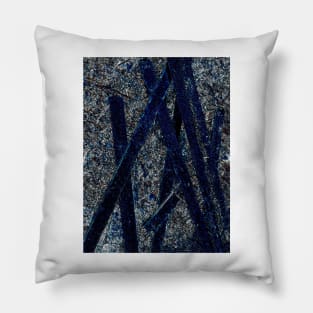 Blue Poles Pillow