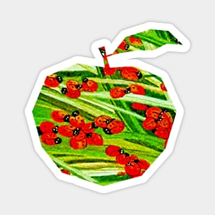 Ladybird Apple repeat pattern Magnet