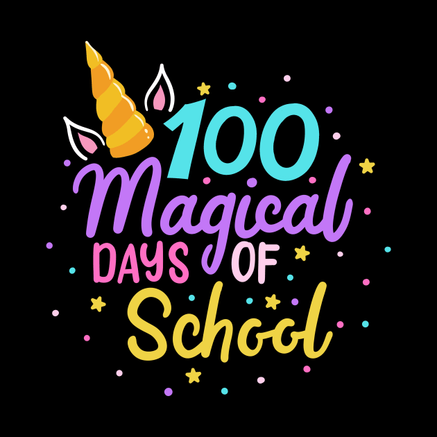 100 Days of School Unicorn Teacher Student by KAWAIITEE