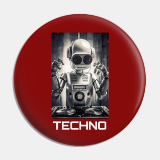 Techno Robot DJ Pin
