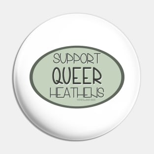 Support Queer Heathens - Green Pin