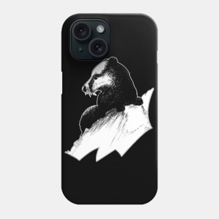 Ink drawing - badger - nature inspired art and designs Phone Case