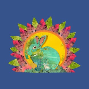 Rabbit and Sunflower Mindfulness Living in the Present T-Shirt