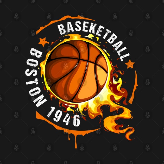 Graphic Basketball Name Boston Classic Styles by Irwin Bradtke