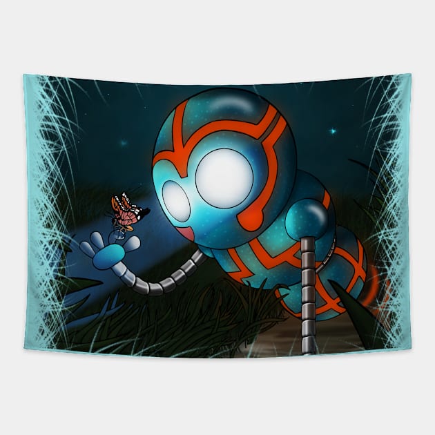 Robot and Butterfly Tapestry by treasured-gift