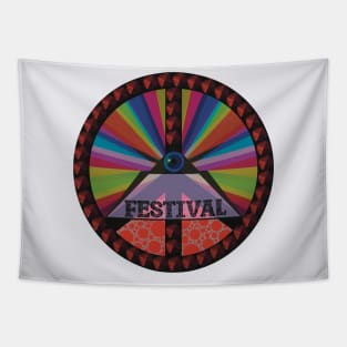 Festival Rainbow Pyramids Tapestry