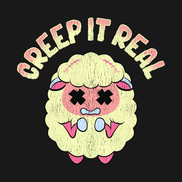 Cute & Funny Creep It Real Creepy Sheep Pun by theperfectpresents