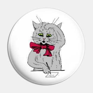 Math Cat Right Handed Pin