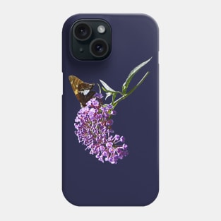 Butterfly Bush - Skipper on Purple Butterfly Bush Phone Case