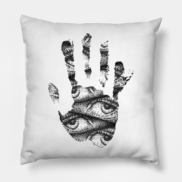 Look. Hand Track. Pillow by MrKuznecov