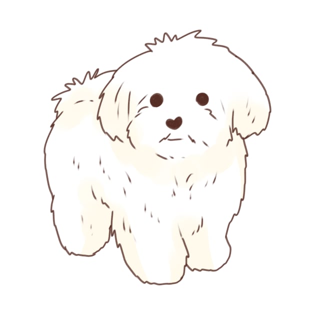 Cute Maltese by Mayarart