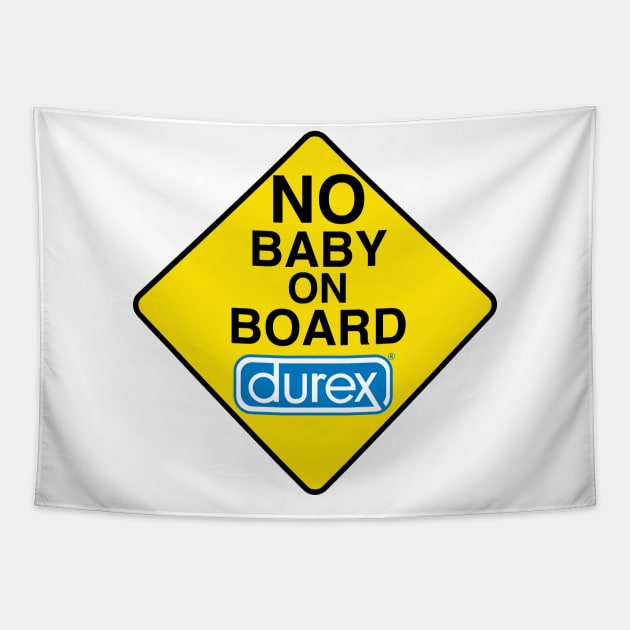 No Baby on Board Decal Tapestry by Estudio3e