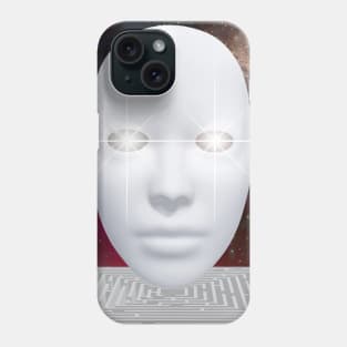 White face with glowing eyes Phone Case