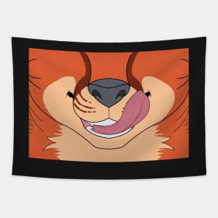 Lick Fox Face Tapestry