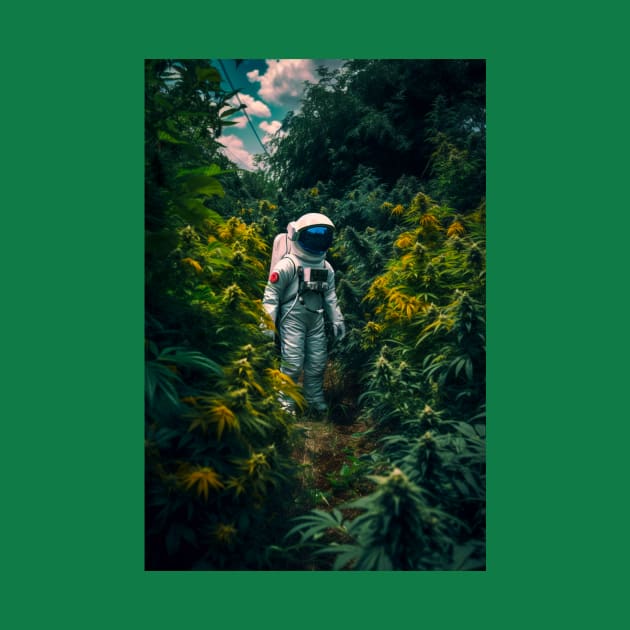 Astronaut In A Weed Garden by Butterfly Venom