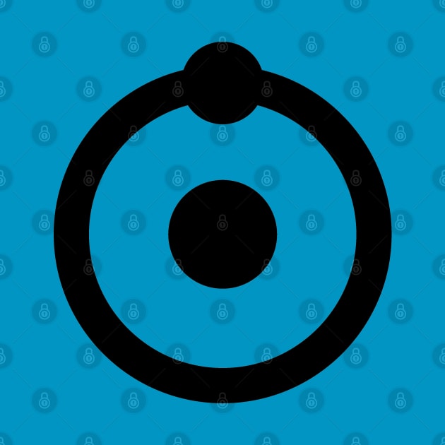 Doctor Manhattan Hydrogen Atom Symbol by huckblade