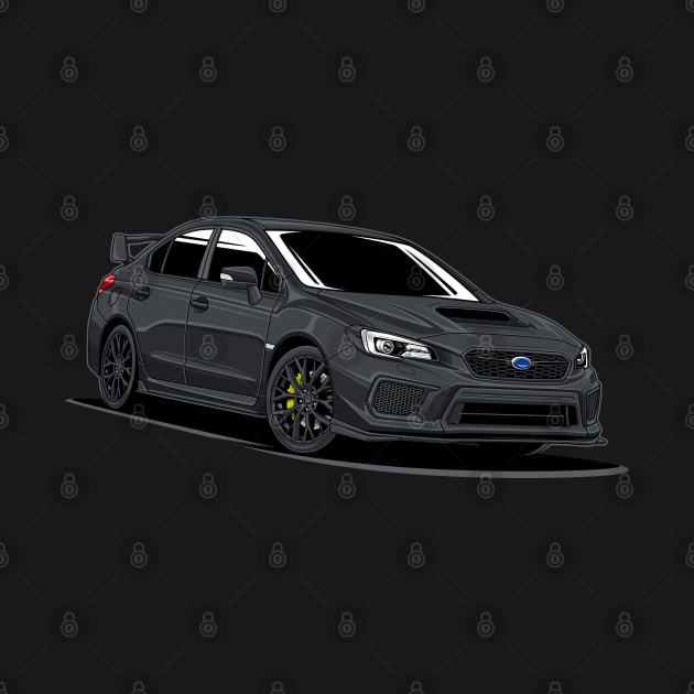 Subie Impreza STi (Black) by afrcreativeart