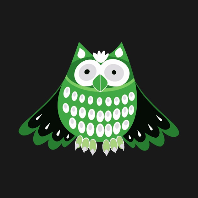 Aromantic Pride Cute Owl Design by VernenInk