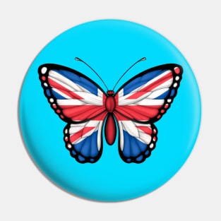 British Flag Butterfly Pin