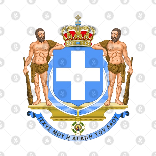 Coat of Arms of Greece (blue cross) by Ziggy's