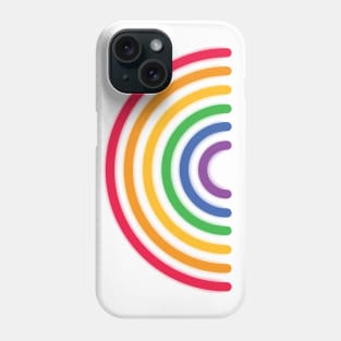 Rainbow neon pride Line Phone Case