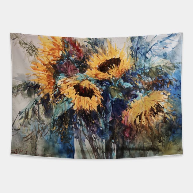 #floralexpression watercolor31 Tapestry by Floral Your Life!