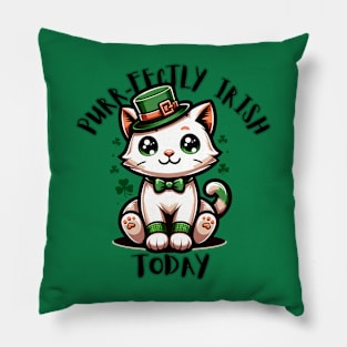 Purr-fectly Irish today! Cute Kitty Pillow