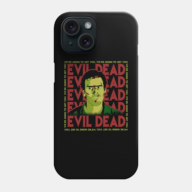 Evil Dead on Repeat Phone Case by LeMae Macabre