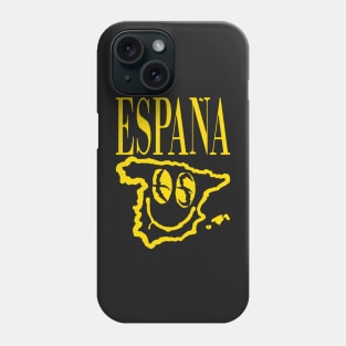 Grunge Spain Spanish Eyes Smiling Face Yellow Phone Case