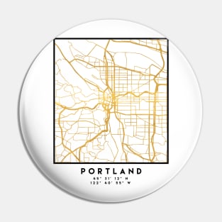 PORTLAND OREGON CITY STREET MAP ART Pin