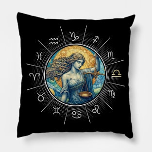ZODIAC Libra - Astrological LIBRA - LIBRA - ZODIAC sign - Van Gogh style - 5 Pillow