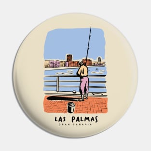 Fisherman in las palmas de Gran Canaria Canary Islands Spain travel Pin