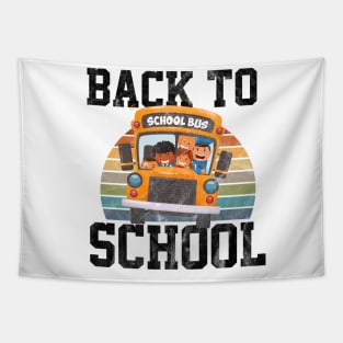 im ready for school vintage bus Tapestry