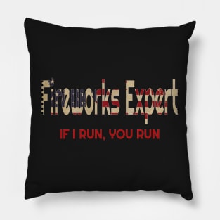 Fireworks Expert 4th of July Pillow