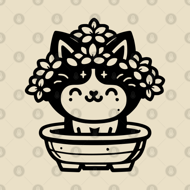 Cute Bonsai Cat by Teeyara