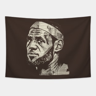 Lebron Big James - paper tape Tapestry