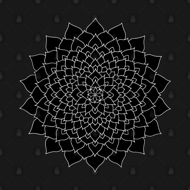 Floral Mandala Black by ElviraDraat