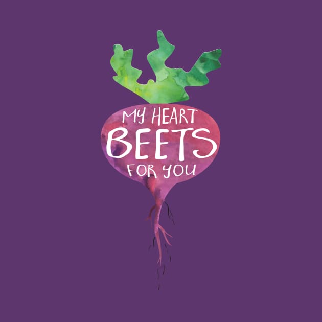 My heart BEETS for you - funny pun design by HiTechMomDotCom