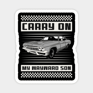 Supernatural Carry On My Wayward Son Baby Magnet