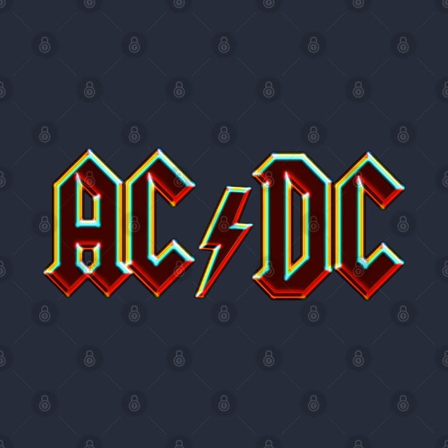 ACDC Retro Glowing Neon by Mr.FansArt