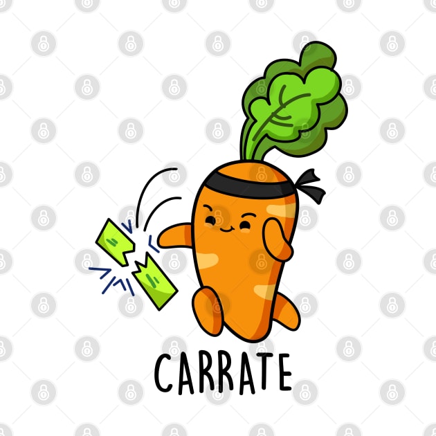 Carrate Cute Funny Karate Carrot Pun by punnybone