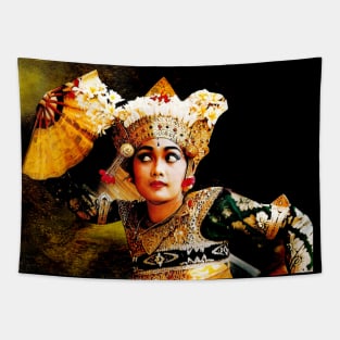 Balinese Traditional Dancer Bali Indonesia Barong Painting Tapestry