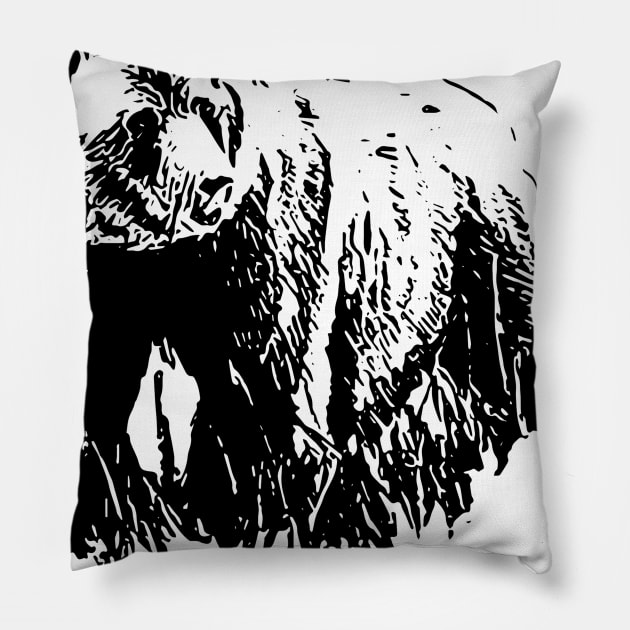 Grizzly Pillow by Thistle Kent