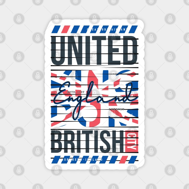 United Kingdom British England Magnet by Mako Design 