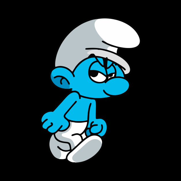 Grouchy Smurf by The Sarah Gibs