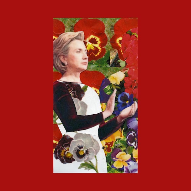 Hillary Clinton Floral by austyndelugoart