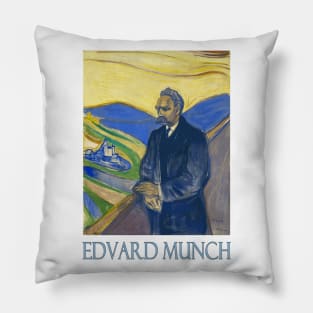 Portrait of Friederich Nietzsche by Edvard Munch Pillow